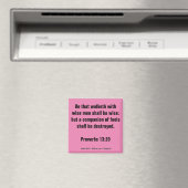 Proverbs 13:20 Bible Verse magnet (In Situ (Geschirrspüler))