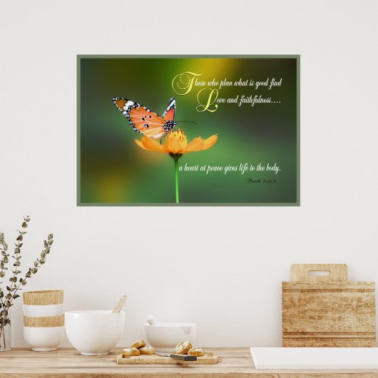 Proverbs 14 Schrift drucken Poster (Küche)