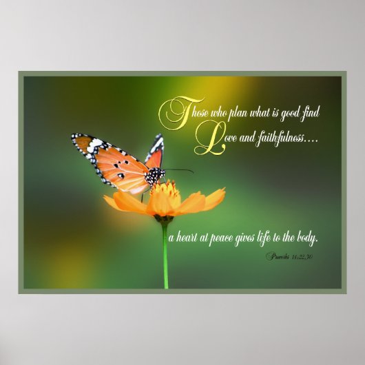 Proverbs 14 Schrift drucken Poster (Vorne)