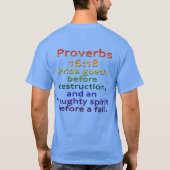 Proverbs 16:18 improved T-Shirt (Rückseite)