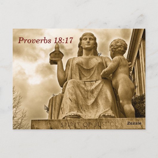 Proverbs 18 17 Scripture Memory Card Postkarte (Rückseite)