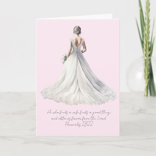 Proverbs 18:22 Wedding Greeting Card Karte (Vorderseite)