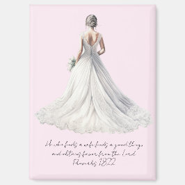 Proverbs 18:22 Wedding Greeting Card Magnet