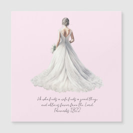 Proverbs 18:22 Wedding Greeting Card Magnetkarte