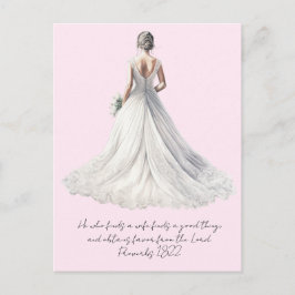 Proverbs 18:22 Wedding Greeting Card Postkarte