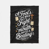 Proverbs 18 6 _ Bible Verse Fleecedecke (Vorderseite)