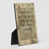 Proverbs 21:15 Justice Brings joy to righteous Fotoplatte (Seite)