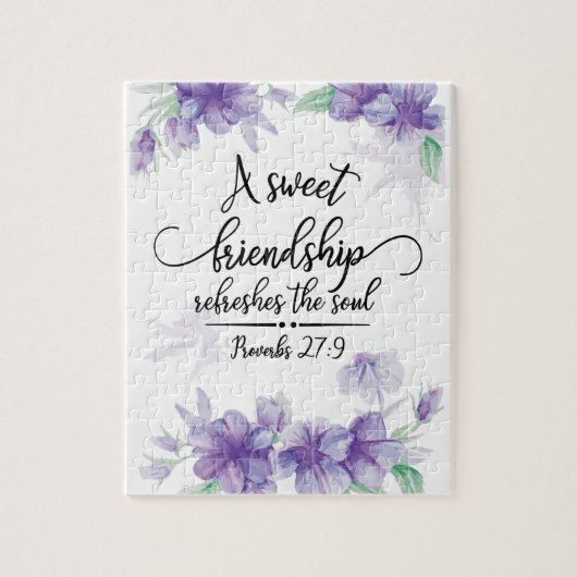 Proverbs 27:9 Sweet Friendship Erfrischt das Soul Puzzle (Vertikal)
