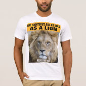 PROVERBS 28:1 BOLD ALS LION, CHRISTLICHE T - SHIRT (Vorderseite)