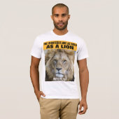 PROVERBS 28:1 BOLD ALS LION, CHRISTLICHE T - SHIRT (Vorne ganz)