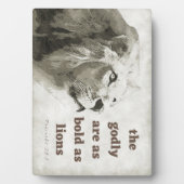 Proverbs 28:1 Bold as Nummernlöcke Fotoplatte (Vorderseite)