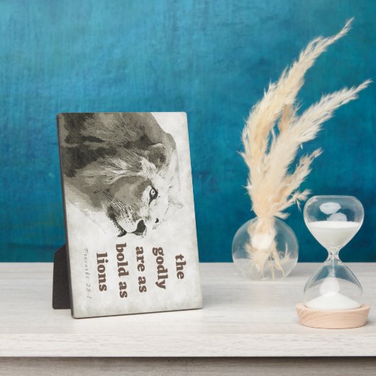 Proverbs 28:1 Bold as Nummernlöcke Fotoplatte (Seite)