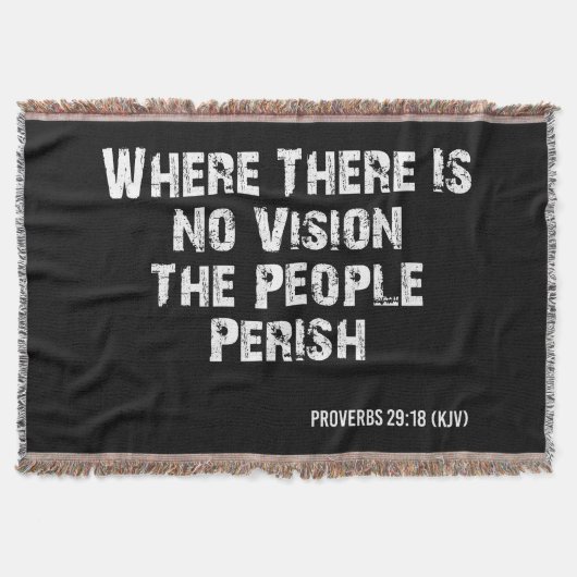 Proverbs 29:18 Bibelverse KJV Zitat Decke (Vorderseite)