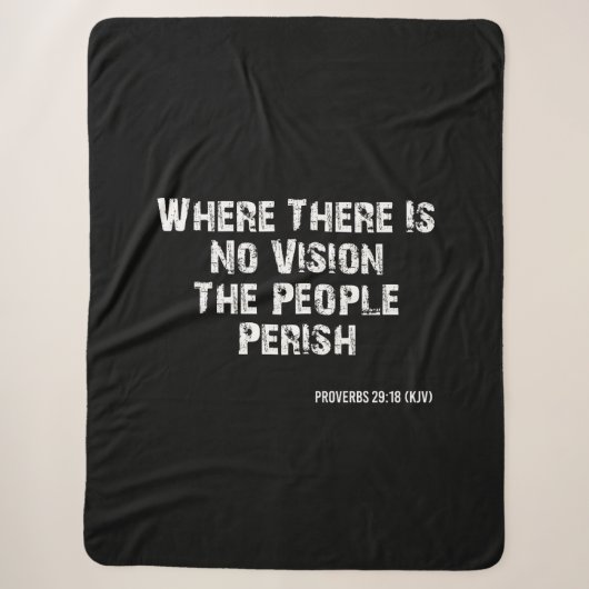 Proverbs 29:18 Bibelverse KJV Zitat Sherpadecke (Vorderseite)