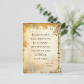 Proverbs 29:25 Fear of Man Bible Verse Postkarte (Stehend Vorderseite)
