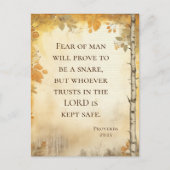 Proverbs 29:25 Fear of Man Bible Verse  Postkarte (Vorderseite)