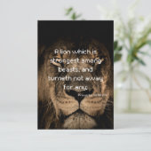 Proverbs 30:30 KJV Bible Verse Flat Greeting Card Karte (Stehend Vorderseite)