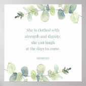 Proverbs 31:25, Bibelverse Print, Strenght Poster (Vorne)
