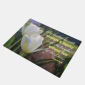 Proverbs 31:25 Blumenkohl Fußmatte (Schrägansicht)