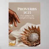 Proverbs 31:25 Empowered Woman Gift for Her Poster (Vorne)