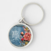 Proverbs 31:25 Keychain Inspiring Bible Verse Blue Schlüsselanhänger (Vorne)