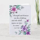 Proverbs 31:25 (KJV) Karte (Vorderseite)