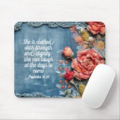 Proverbs 31:25 Mousepad Inspiring Bible Verse (Mit Mouse)