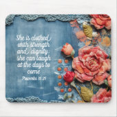Proverbs 31:25 Mousepad Inspiring Bible Verse (Vorne)
