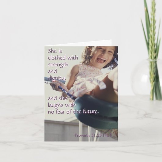 Proverbs 31:25 notecard karte (Vorderseite)