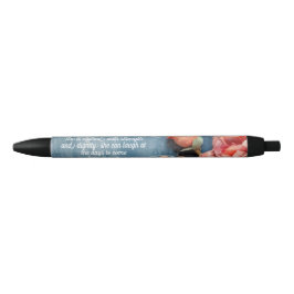 Proverbs 31:25  Pen Inspiring Bible Verse Floral Kugelschreiber