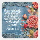 Proverbs 31:25 Sticker Inspiring Bible Verse (Vorderseite)