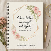 Proverbs 31:25 Strength and Dignity Personalized  Notizblock