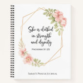 Proverbs 31:25 Strength and Dignity Personalized  Notizblock (Vorderseite)