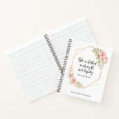 Proverbs 31:25 Strength and Dignity Personalized  Notizblock (Innenseite)