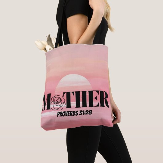 Proverbs 31:28 "Mutter" Tote Bag - Rose Design Tasche (Von Nahem)