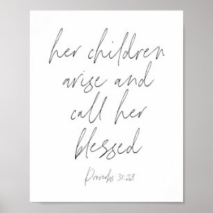 Proverbs 31:28 Script Poster