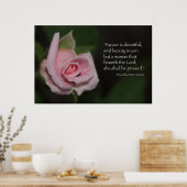 Proverbs 31:30 Schrift drucken Poster (Küche)