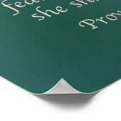 Proverbs 31:30 Schrift drucken Poster (Ecke)