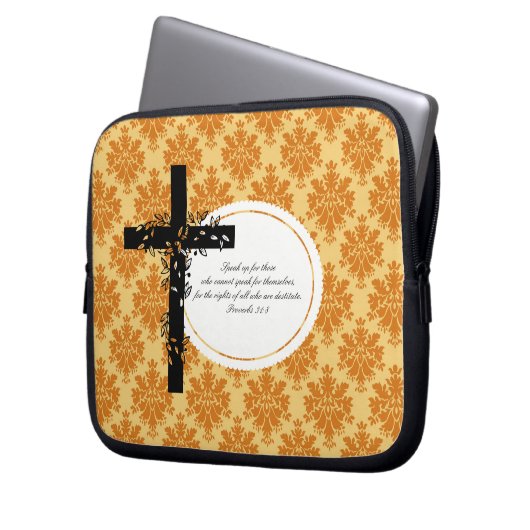Proverbs 31:8 Notebook- oder Netbook Carrier Sleev Laptopschutzhülle (Vorderseite Links)