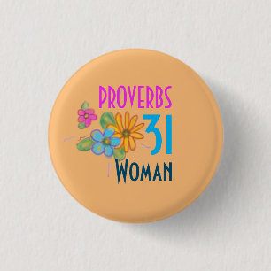 PROVERBS 31 Blume Christlicher Schriften Button