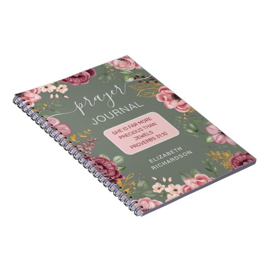 Proverbs 31 Blume Gebetszeitschrift Notizbuch Notizblock (Rechte Seite)