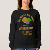 PROVERBS 31 Crochet Mom Yarn Sweatshirt (Vorderseite)