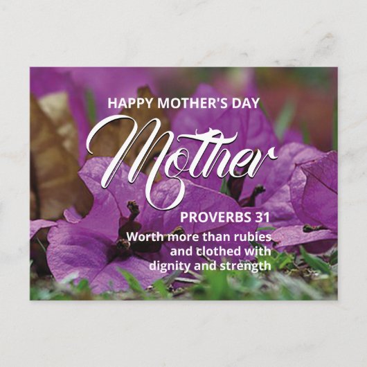 PROVERBS 31 Floral Happy Mother's Day Postcard Postkarte