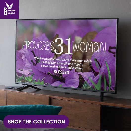 PROVERBS 31 FRAU Christlich Frame Art for TV Poster