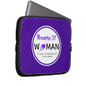 PROVERBS 31 FRAU Lila Inspiration Christlich Laptopschutzhülle (Vorne Rechts)