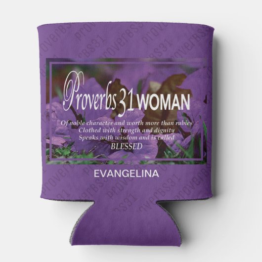 PROVERBS 31 FRAU Personalisiert Dosenkühler (Rückseite)