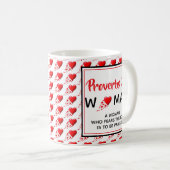 PROVERBS 31 FRAUEN - Rote Herzen Christlich Kaffeetasse (VorderseiteRechts)