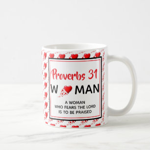 PROVERBS 31 FRAUEN - Rote Herzen Christlich Kaffeetasse
