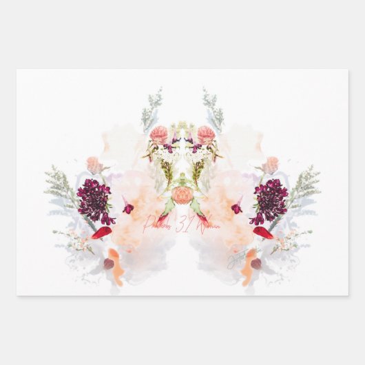 Proverbs 31 Frauenkirche FLorale Bouque Geschenkpapier Set (Vorderseite 2)
