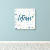 Proverbs 31 Mama Blue & Gold Blume Leinwanddruck (Insitu (Holzboden))